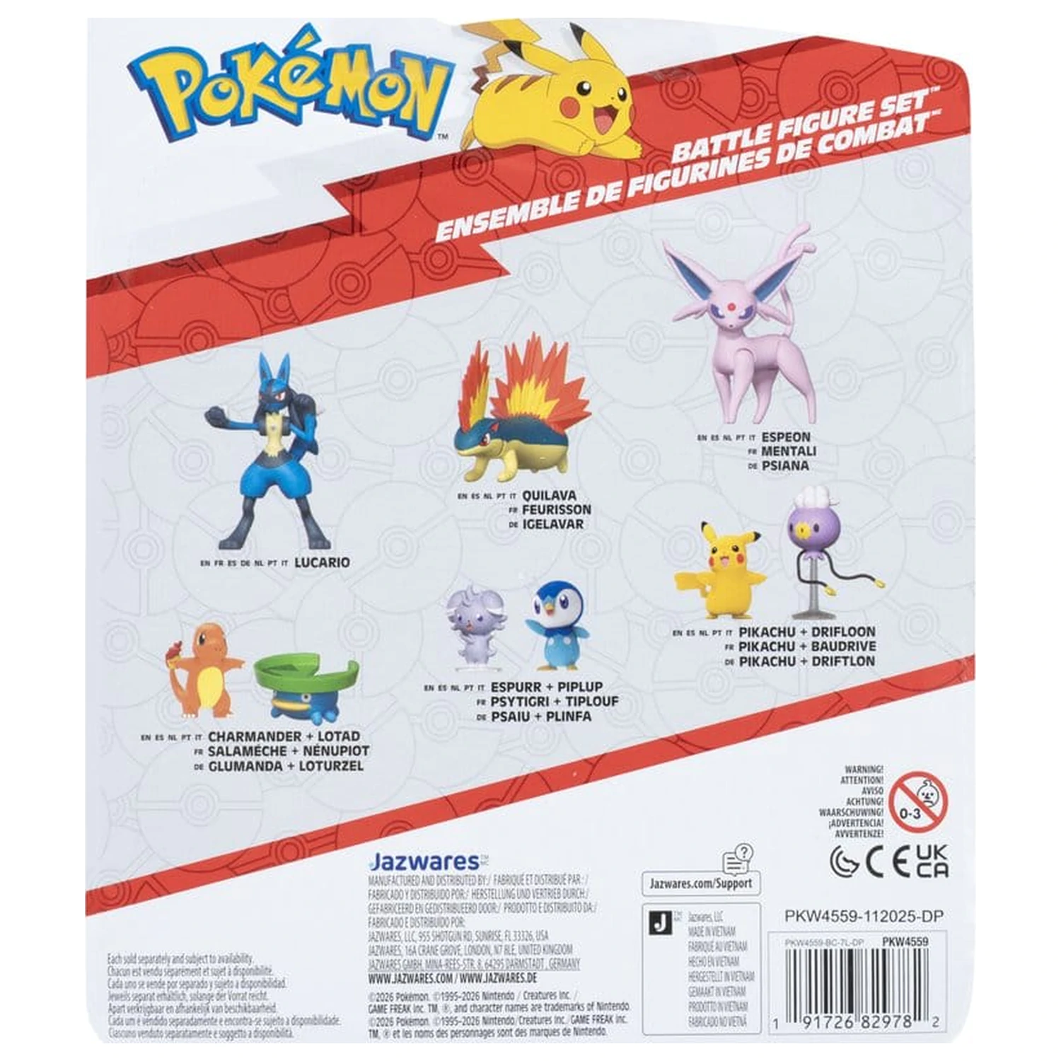 Pokémon Battle Figur 3er-Pack Squirtle, Greavard & Bellossom Produktfoto