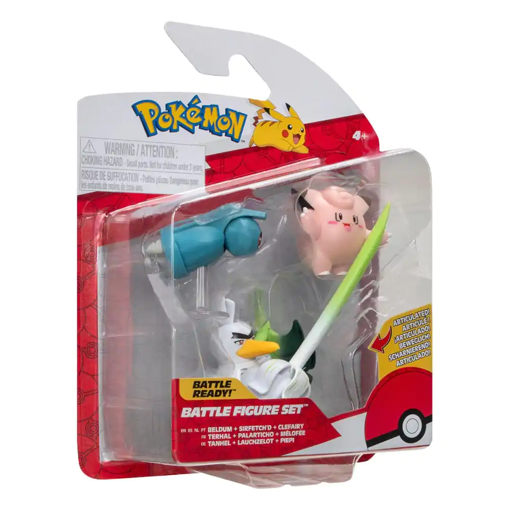 Pokémon Battle Figure Set Figuren 3er-Pack Piepi, Tanhel, Lauchzelot 5 cm termékfotó