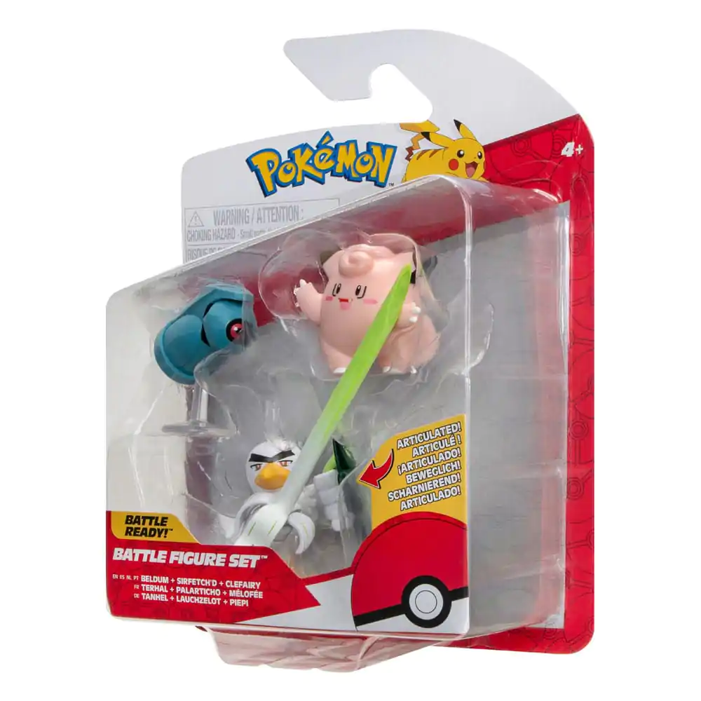 Pokémon Battle Figure Set Figuren 3er-Pack Piepi, Tanhel, Lauchzelot 5 cm termékfotó