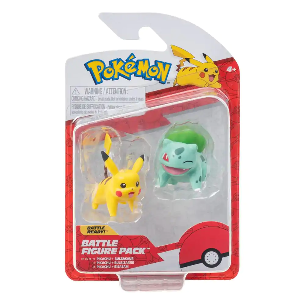 Pokémon Battle Figure First Partner Set Figuren 2er-Pack Bisasam #2, Pikachu #1 Produktfoto