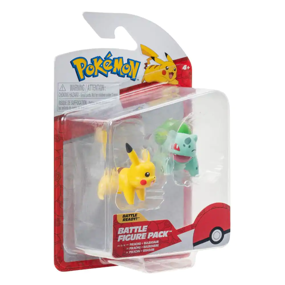 Pokémon Battle Figure First Partner Set Figuren 2er-Pack Bisasam #2, Pikachu #1 Produktfoto