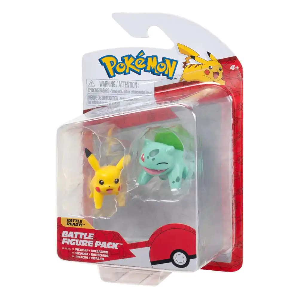 Pokémon Battle Figure First Partner Set Figuren 2er-Pack Bisasam #2, Pikachu #1 Produktfoto