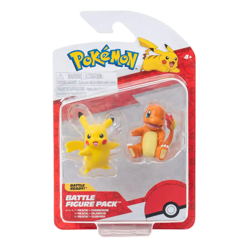 Pokémon Battle Figure First Partner Set Figuren 2er-Pack Glumanda #2, weiblicher Pikachu Produktfoto