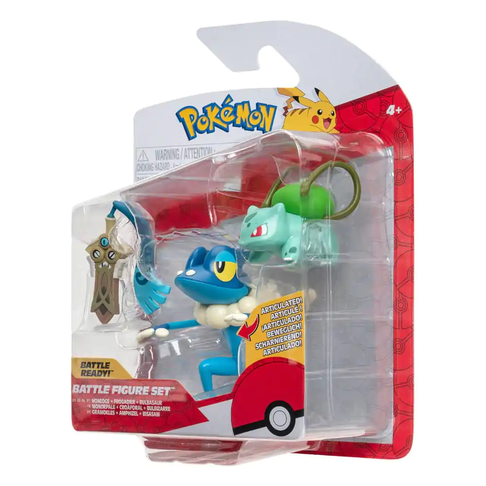 Pokémon Battle Figure Set Figuren 3er-Pack Honedge, Bisasam #4, Amphizel 5 cm termékfotó