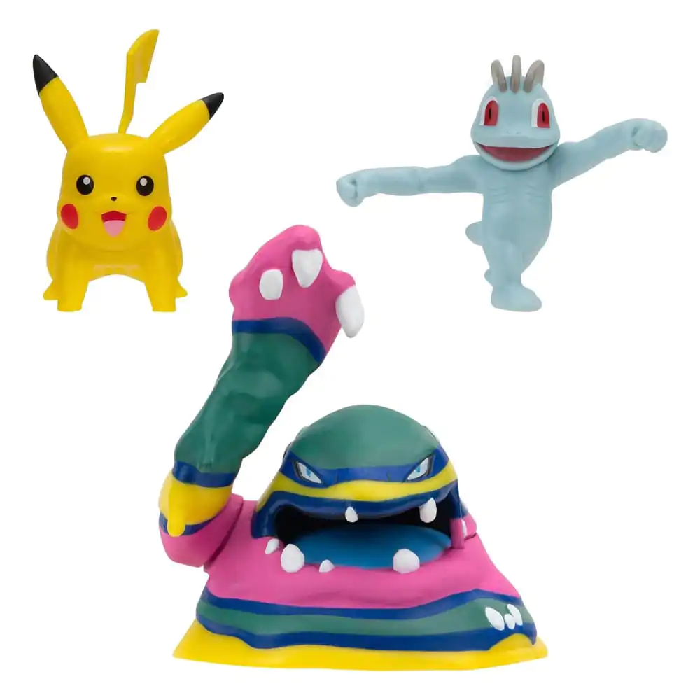 Pokémon Battle Figure Set Figuren 3er-Pack Machollo, Pikachu #1, Alolan Sleimok 5 cm termékfotó