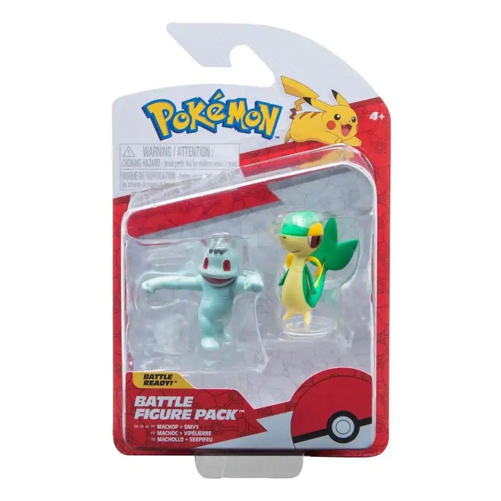 Pokémon Battle Figure Set Figure 2-Pack Machop, Snivy Produktfoto