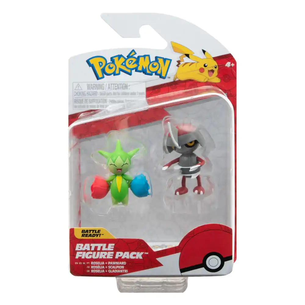 Pokémon Battle Figure Pack Minifiguren 2er-Pack Gladiantri, Roselia 5 cm termékfotó