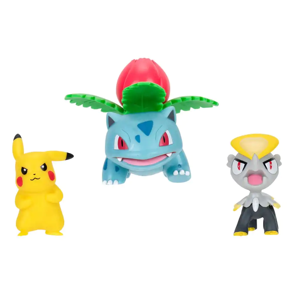 Pokémon Battle Figure Set Figuren 3er-Pack Pikachu #2, Miniras, Bisaknosp Produktfoto