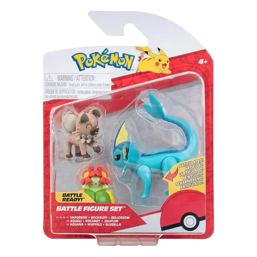 Pokémon Battle Figure Set Figuren 3er-Pack Wuffels, Blubella, Aquana Produktfoto