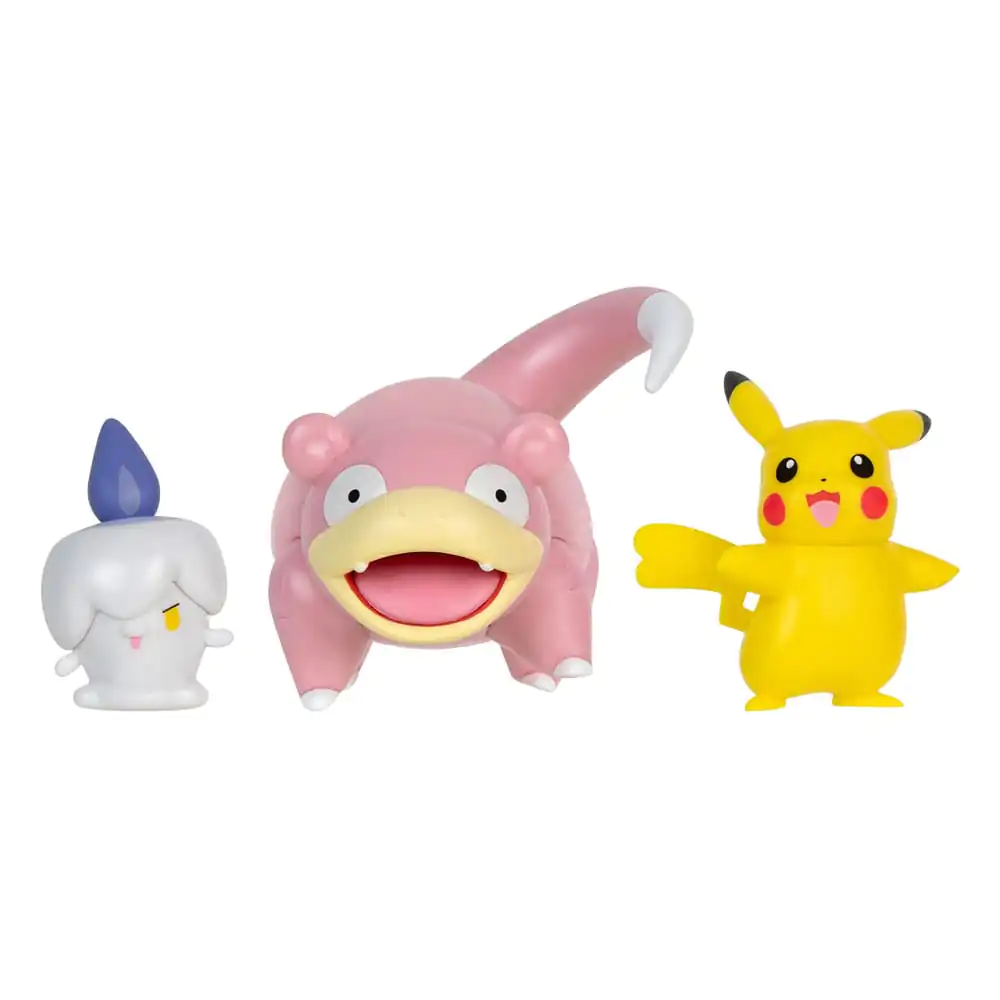 Pokémon Battle Figure Set Figuren 3er-Pack Pikachu (Weiblich), Lichtel, Flegmon 5 cm Produktfoto