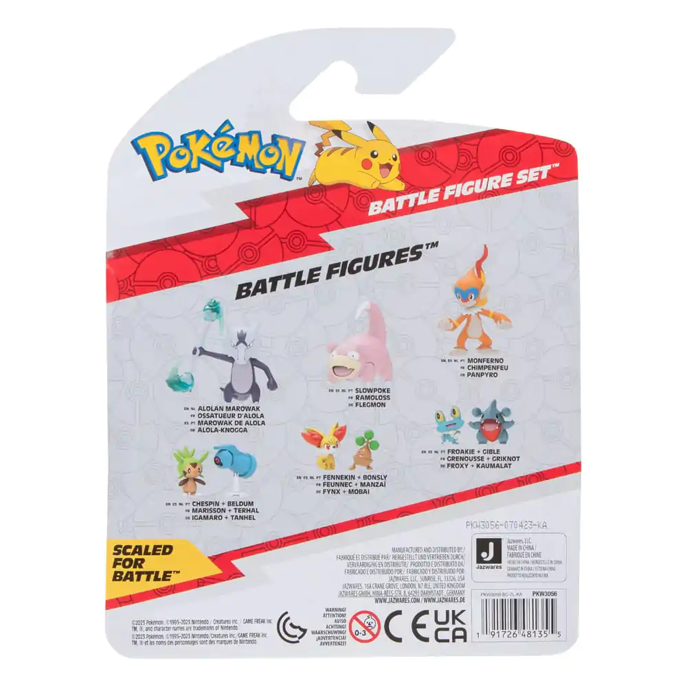 Pokémon Battle Figure Set Figuren 3er-Pack Pikachu (Weiblich), Lichtel, Flegmon 5 cm Produktfoto