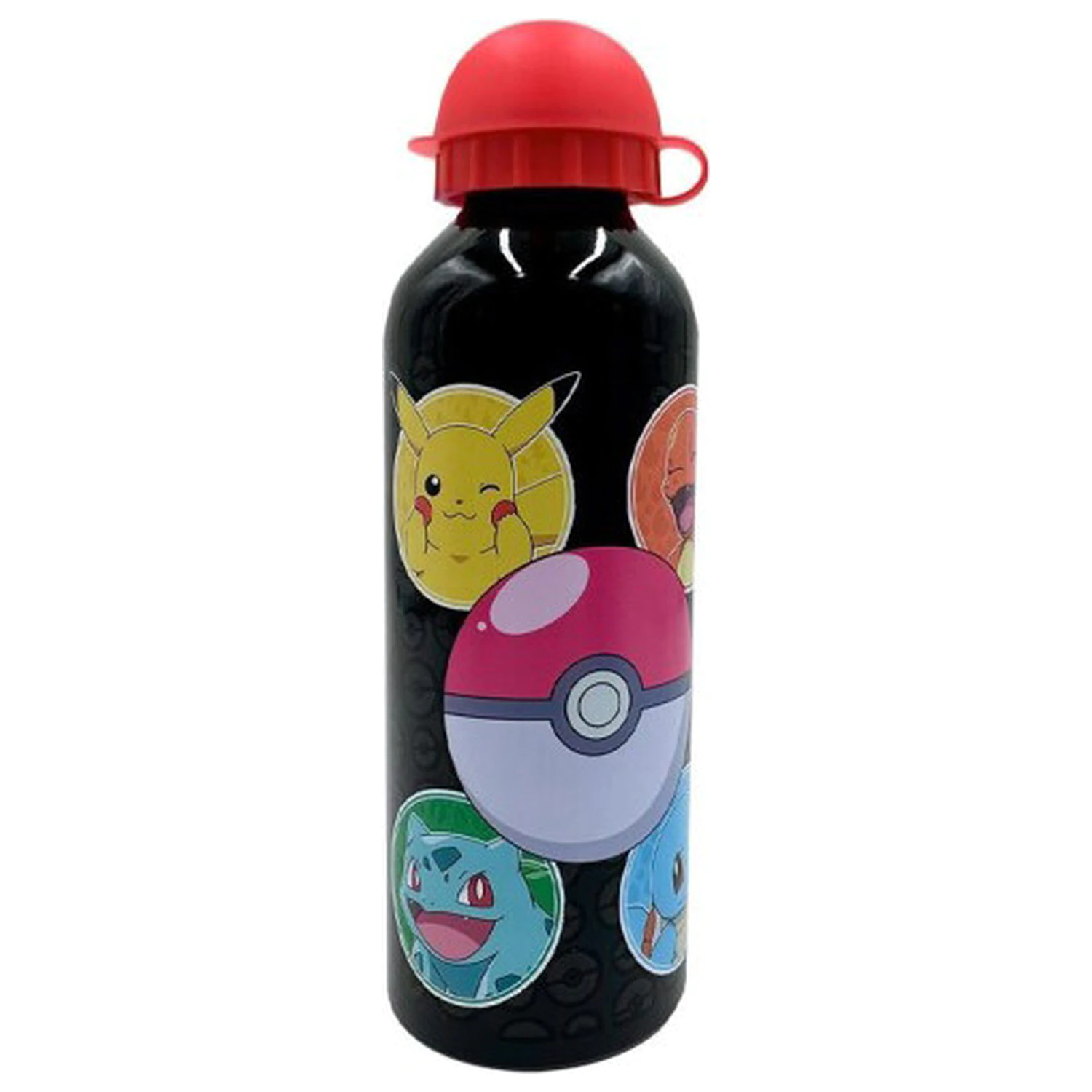 Pokemon Black Aluminium Wasserflasche mit Trinkverschluss 500 ml Produktfoto