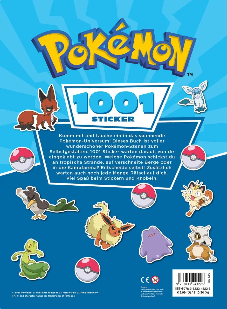 Pokémon Buch 1001 Sticker Produktfoto