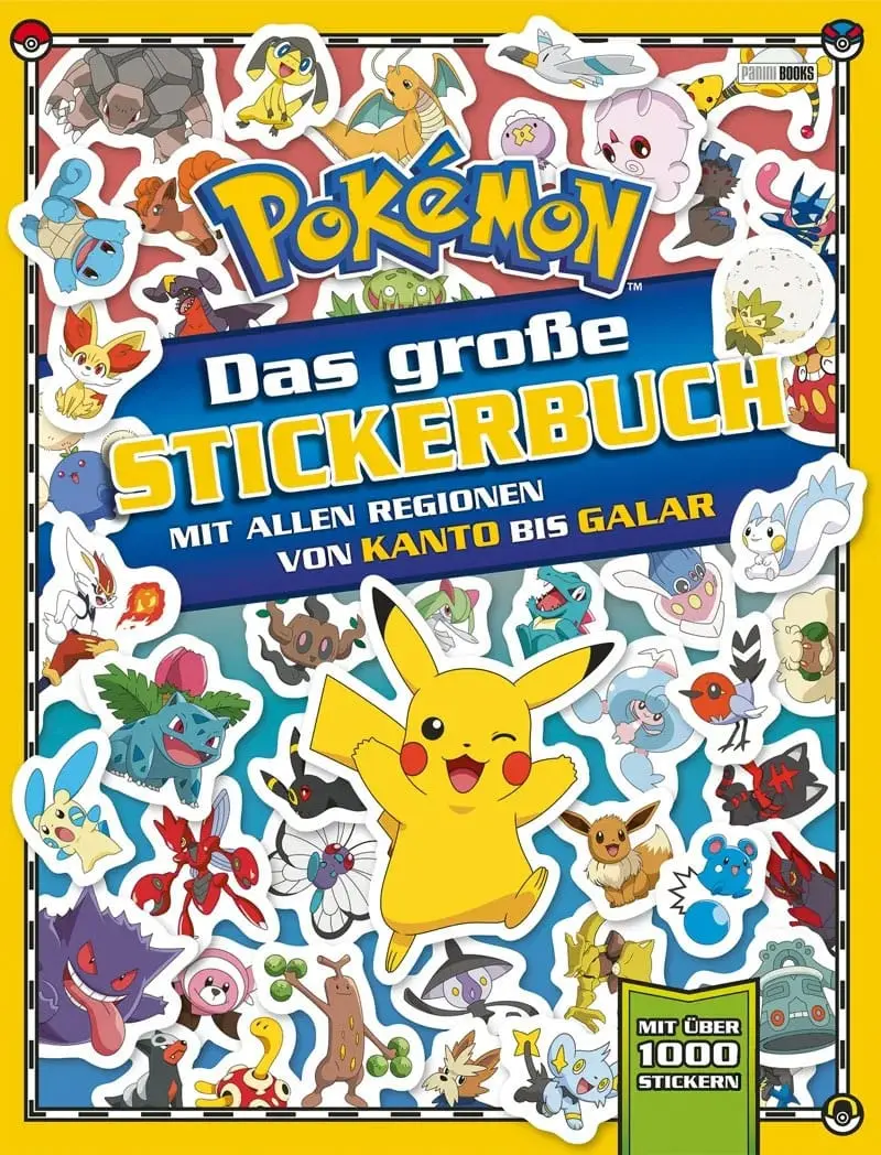 Pokémon Buch Das große Stickerbuch mit allen Regionen von Kanto bis Galar Produktfoto