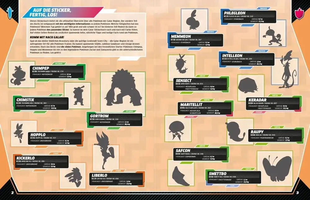 Pokémon Buch Das ultimative Stickerbuch - Galar Region Produktfoto