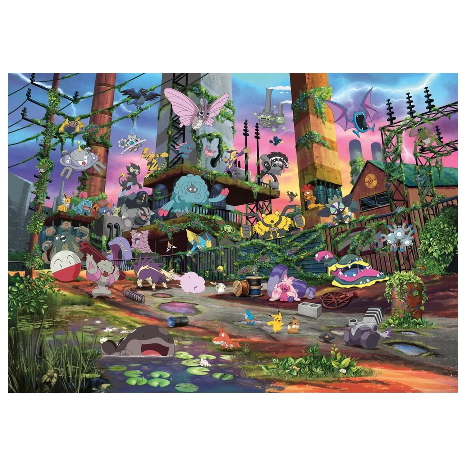 Pokemon Breakout 2 Jolteon and Reclaimed Power Plant Puzzle 1000 Teile Produktfoto