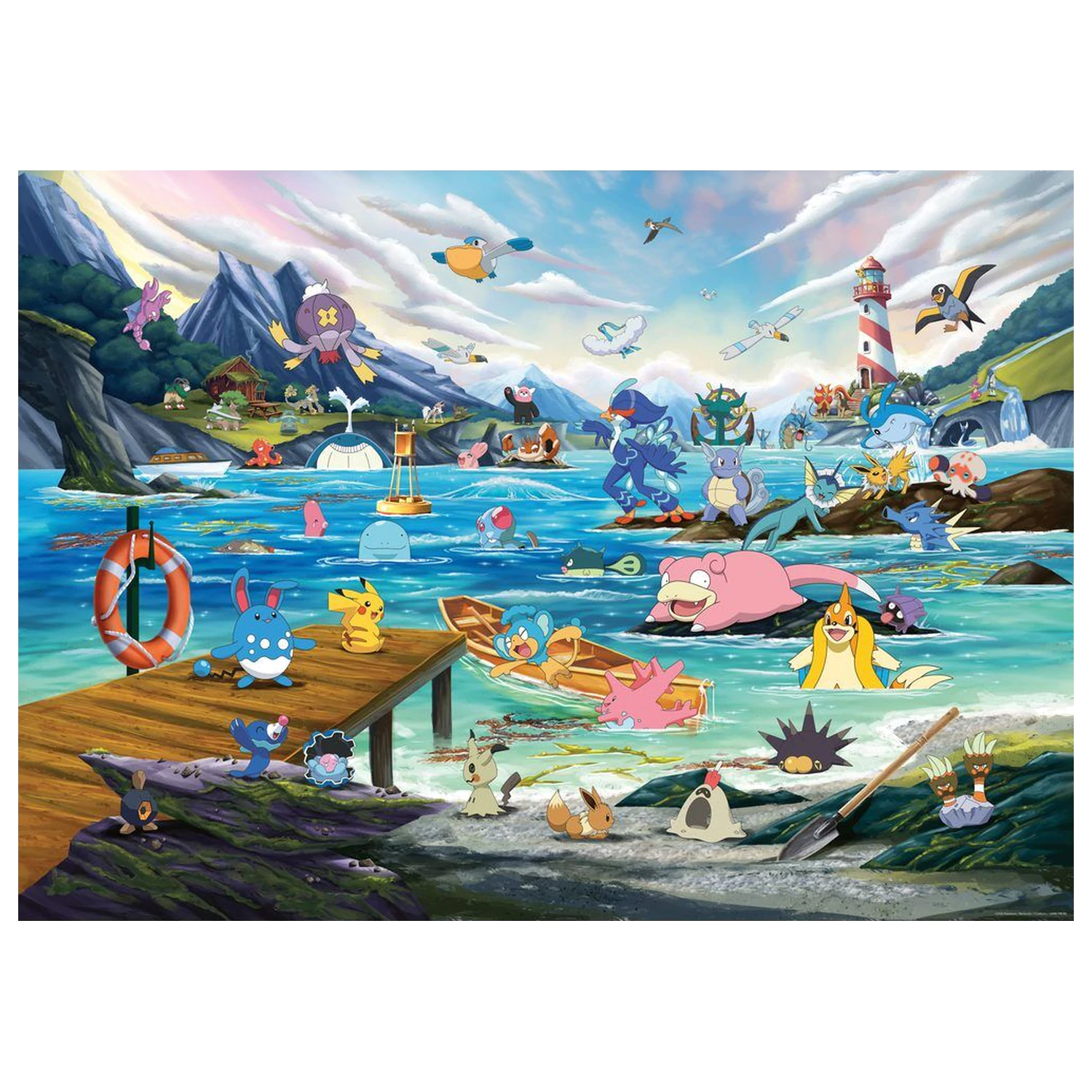 Pokemon Breakout 3 Vaporeon and the Warm Sea Puzzle 1000 Teile Produktfoto