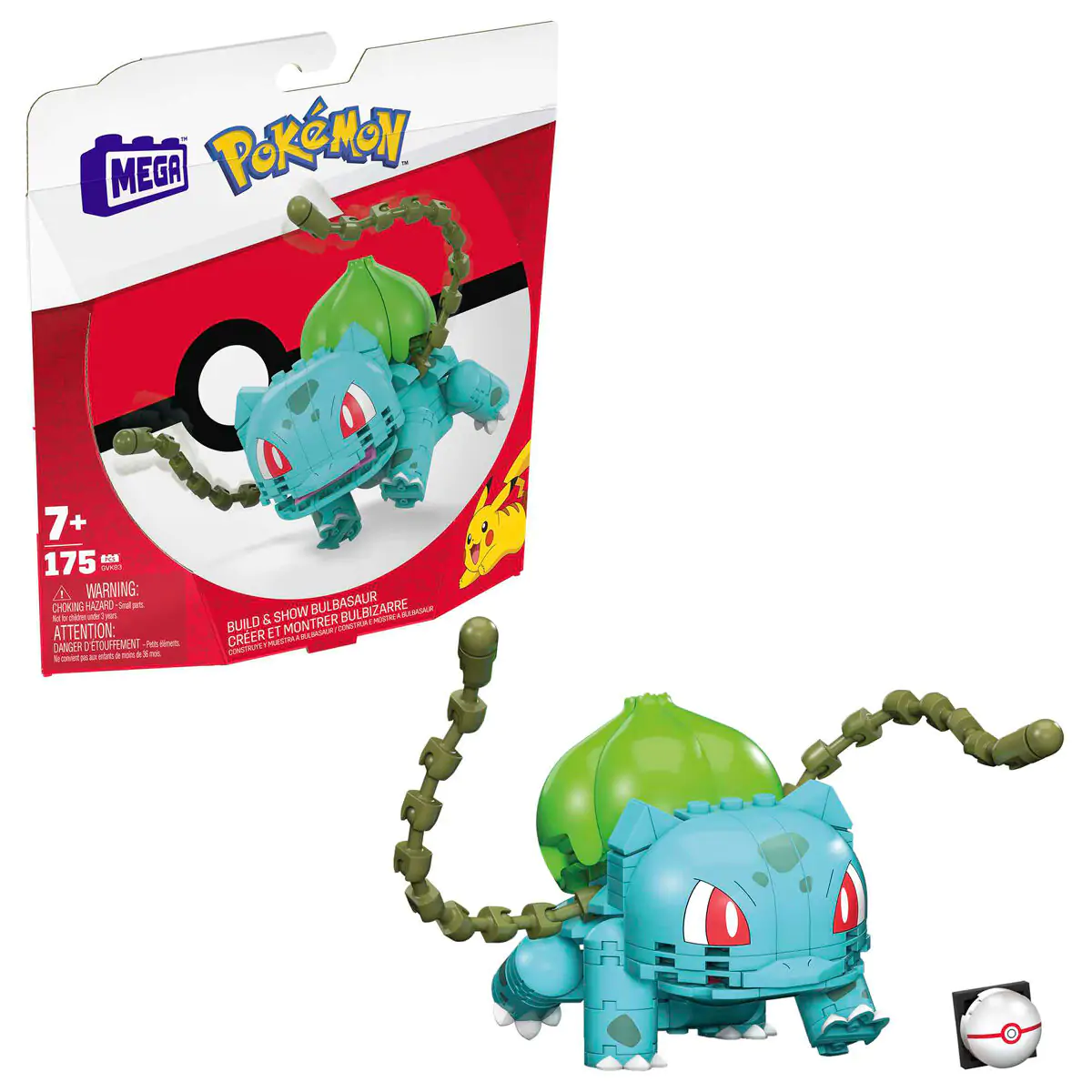 Pokémon Mega Construx Wonder Builders Bauset Bisasam 10 cm termékfotó