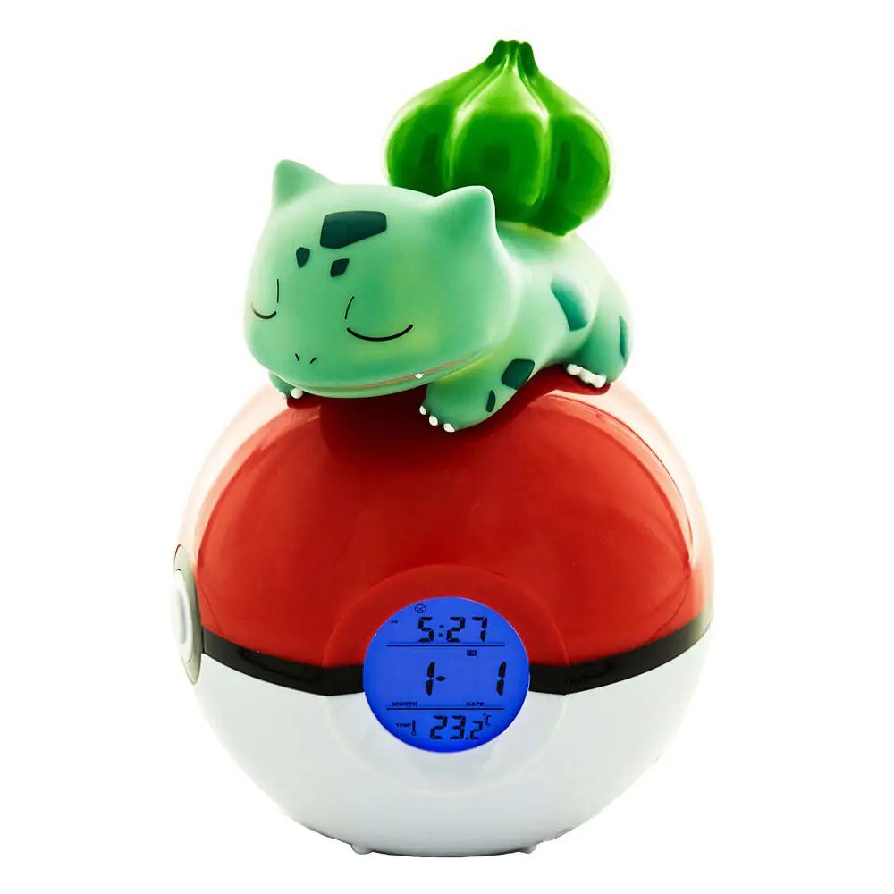 Pokémon Wecker Pokeball mit Leuchtfunktion Bisasam 18 cm termékfotó