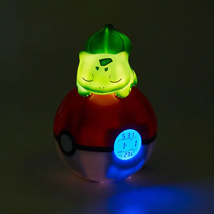 Pokémon Wecker Pokeball mit Leuchtfunktion Bisasam 18 cm termékfotó