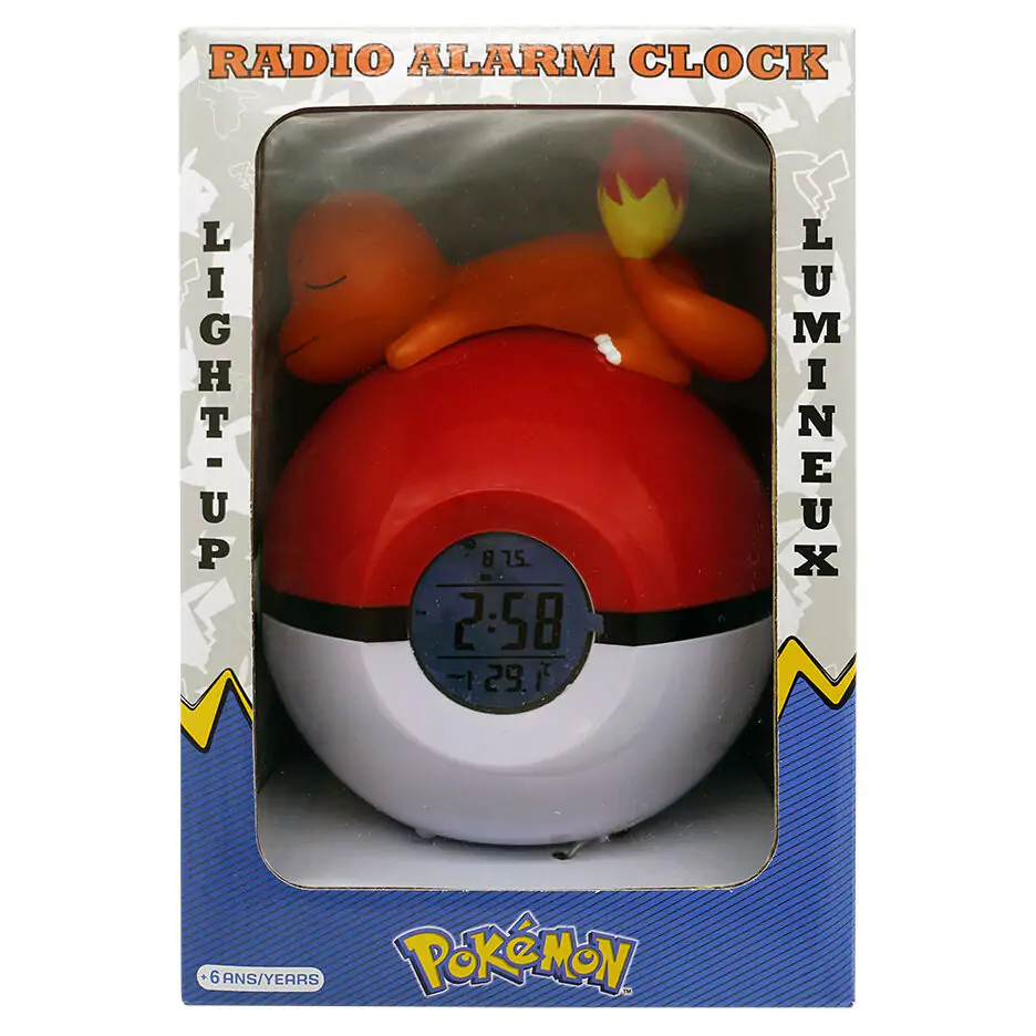 Pokémon Wecker Pokeball mit Leuchtfunktion Glumanda 18 cm termékfotó