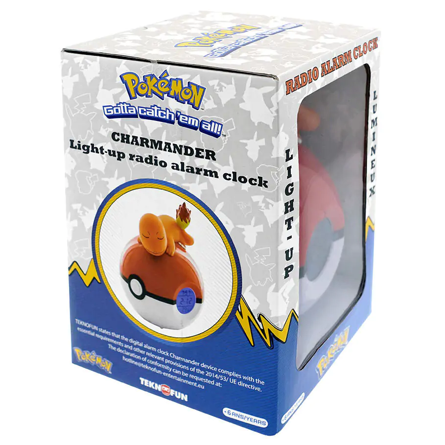 Pokémon Wecker Pokeball mit Leuchtfunktion Glumanda 18 cm termékfotó