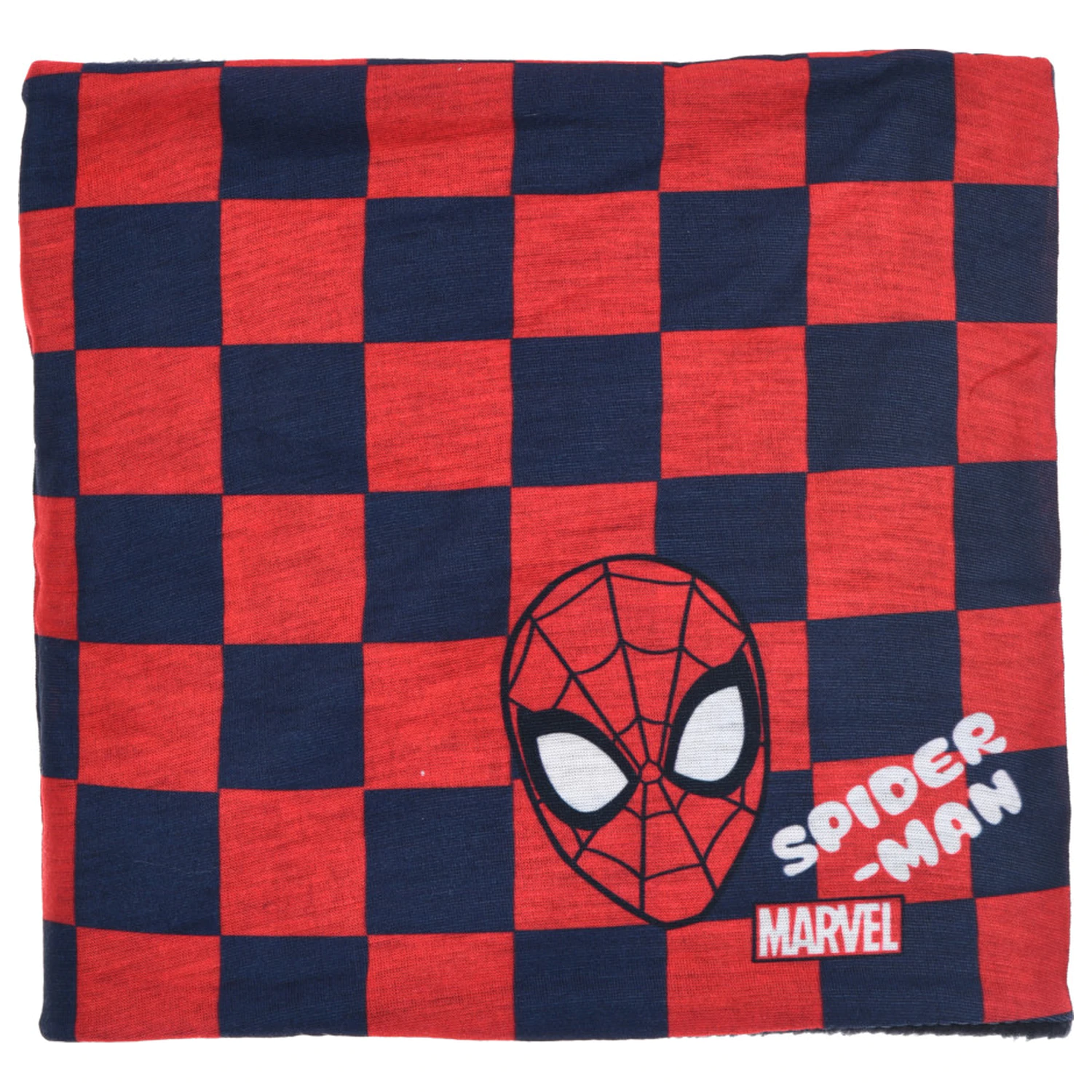 Spiderman karierter Kinder Schal, Snood Produktfoto
