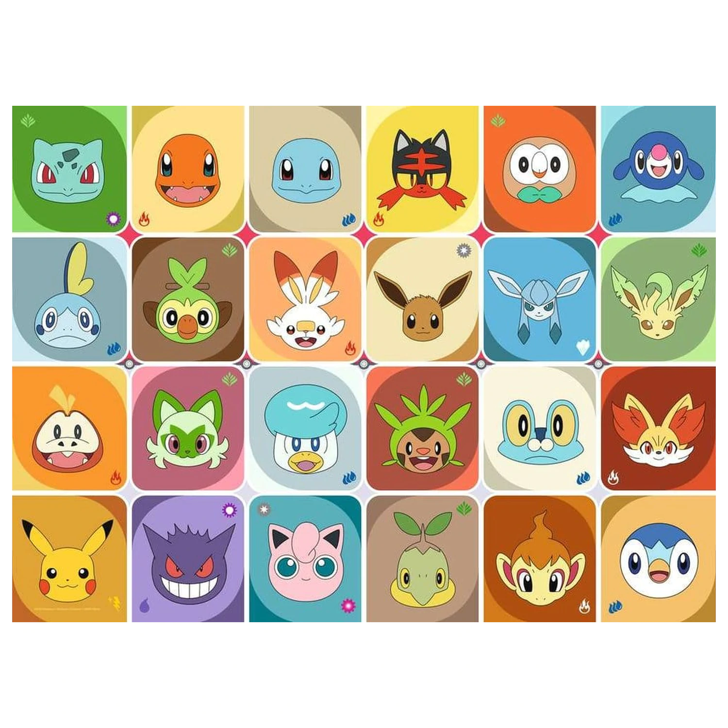 Pokémon Kinder Jigsaw Puzzle Pokémon Faces (100 Teile XXL) Produktfoto