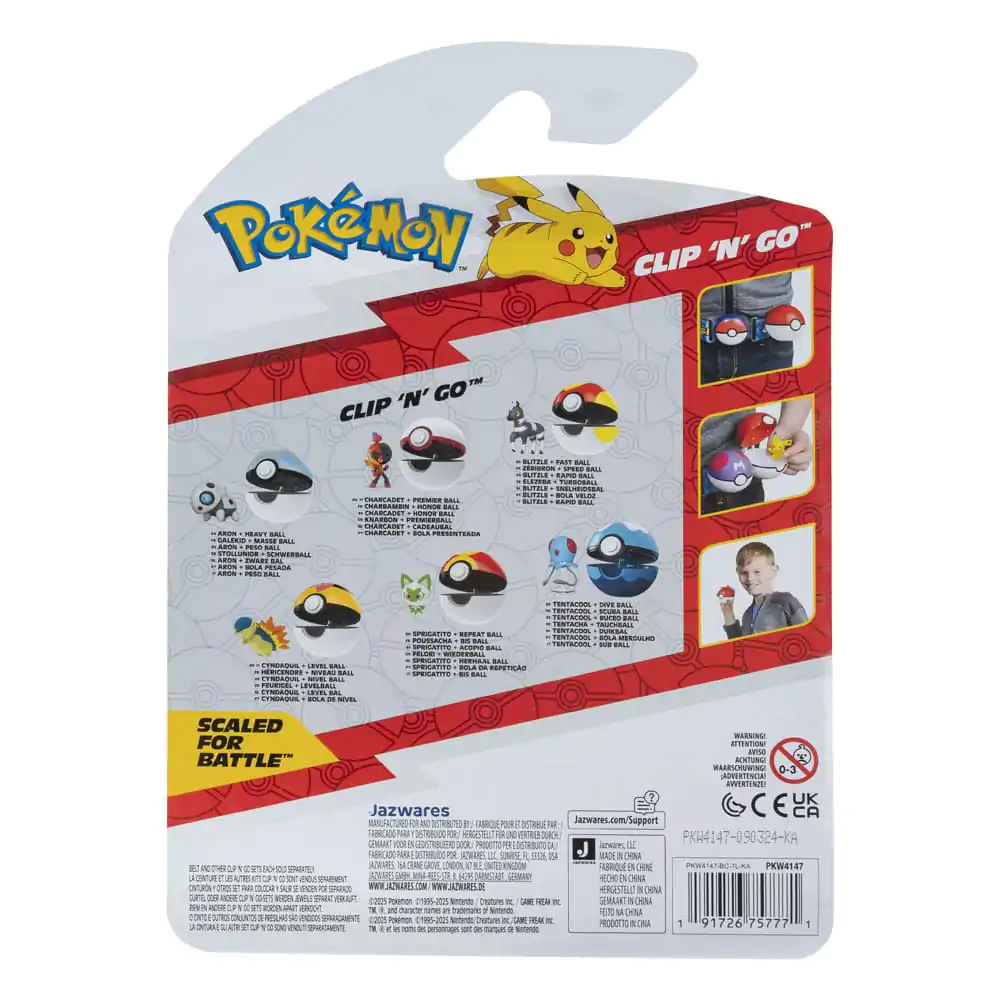 Pokémon Clip&#039;n&#039;Go Poké Balls Aron &amp; Schwerball Produktfoto