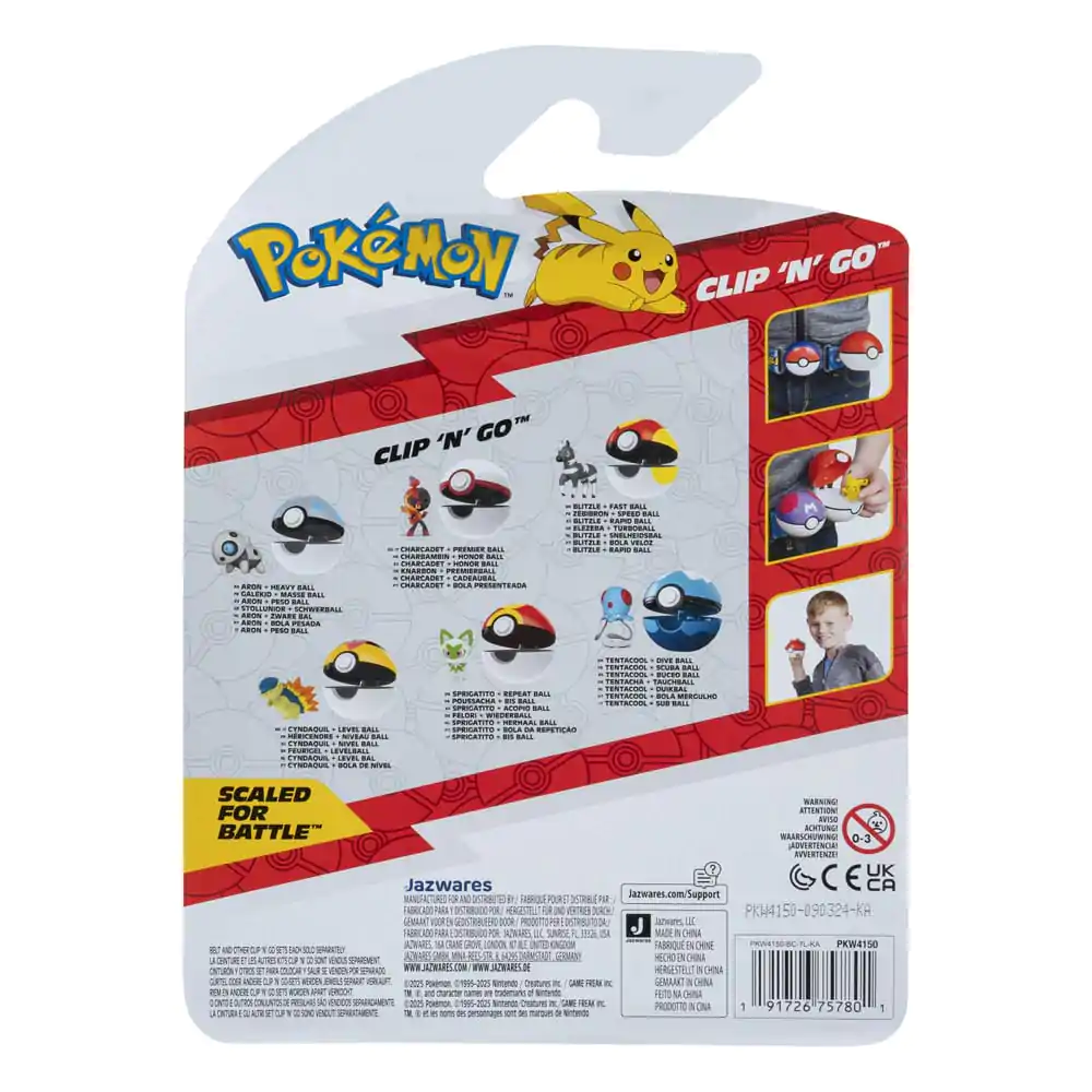 Pokémon Clip'n'Go Poké Bälle Blitzle & Fast Ball Produktfoto