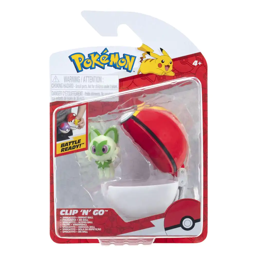 Pokémon Clip'n'Go Poké Balls Sprigatito & Repeat Ball Produktfoto