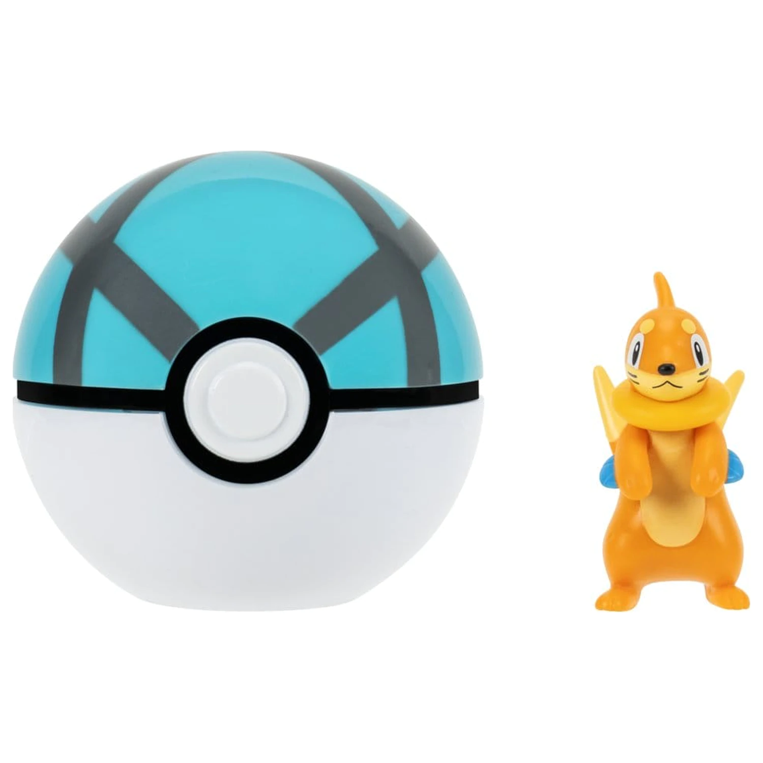 Pokémon Clip 'n' Go Actionfigur Buizel & Net Ball Produktfoto