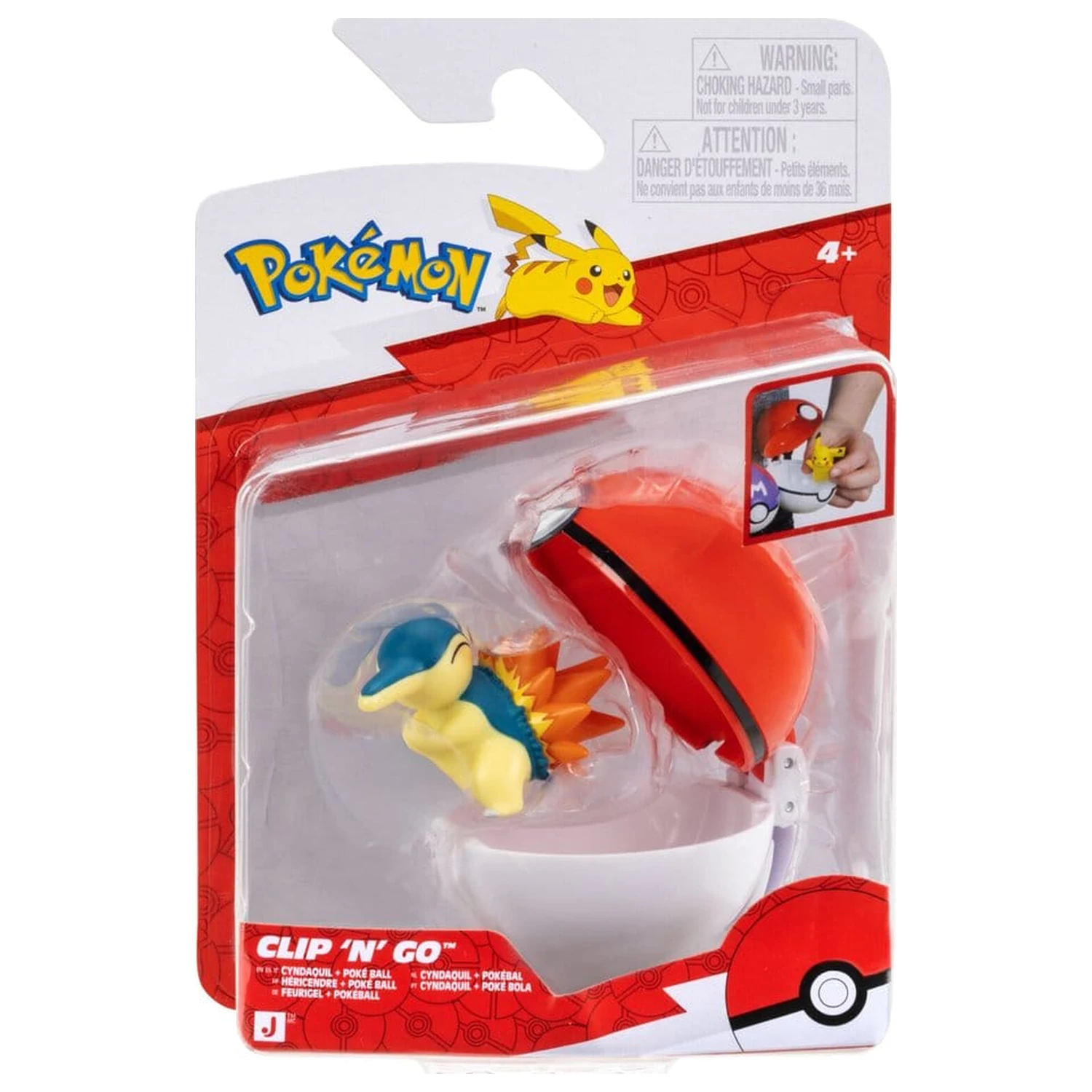 Pokémon Clip 'n' Go Actionfigur Cyndaquil & Poké Ball Produktfoto