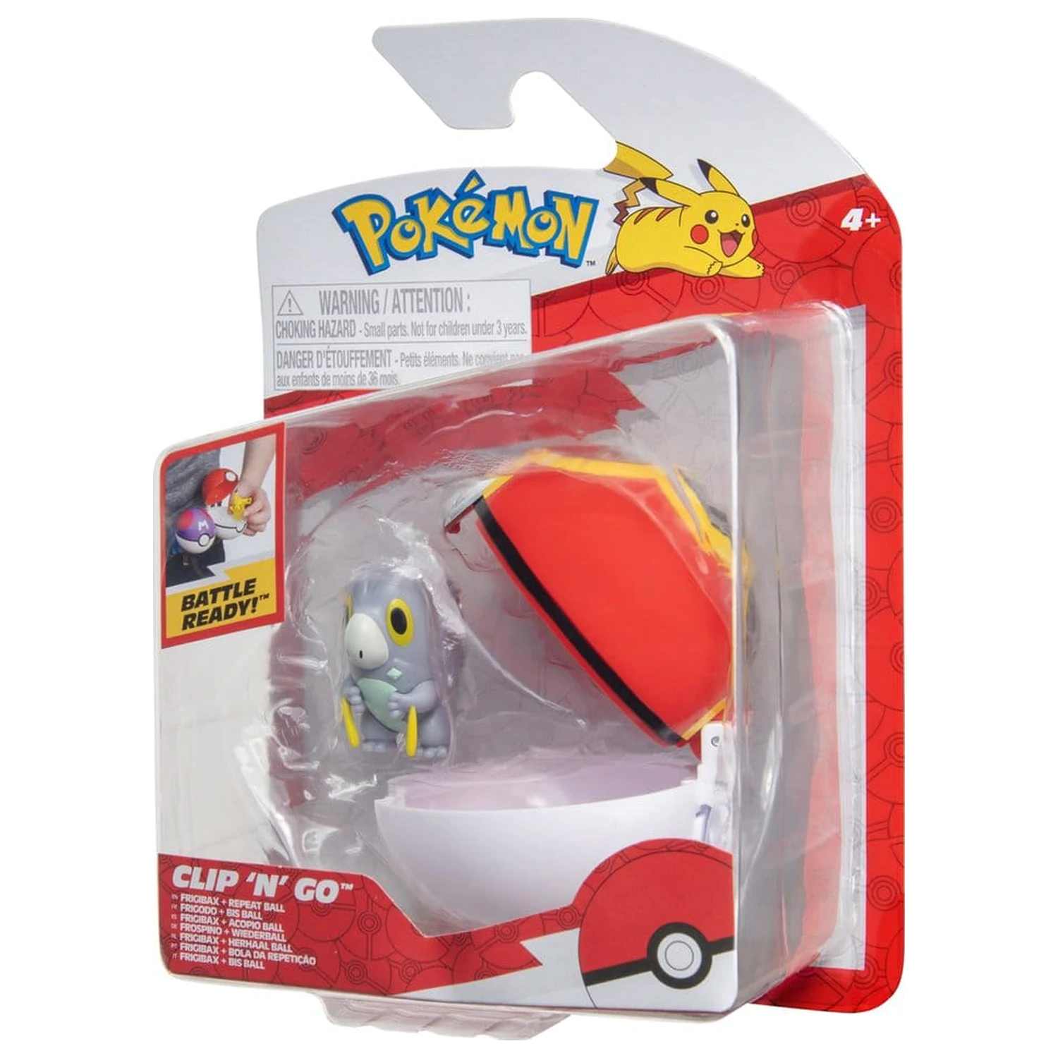 Pokémon Clip 'n' Go Actionfigur Welle 21 Frigibax & Repeat Ball Produktfoto