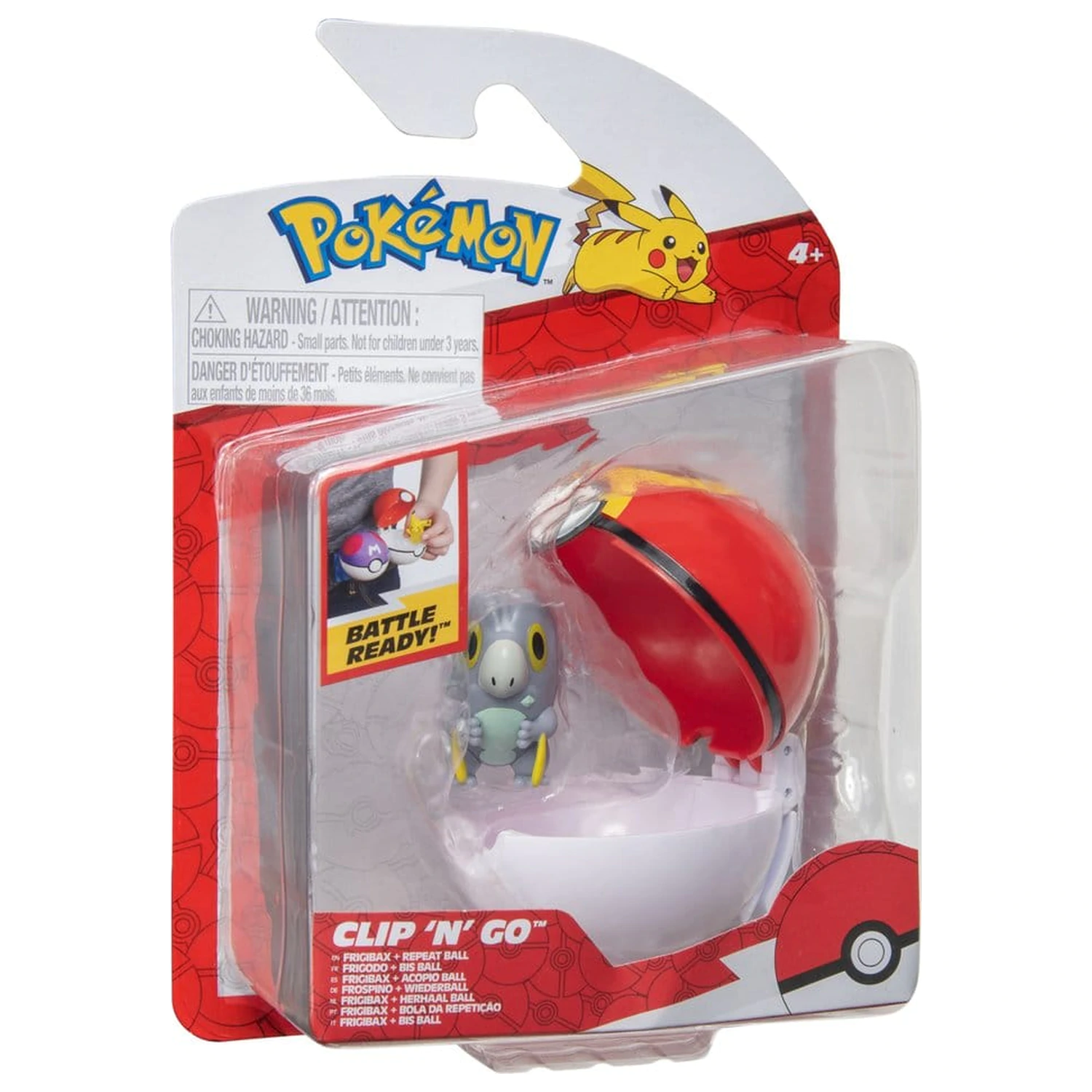 Pokémon Clip 'n' Go Actionfigur Welle 21 Frigibax & Repeat Ball Produktfoto