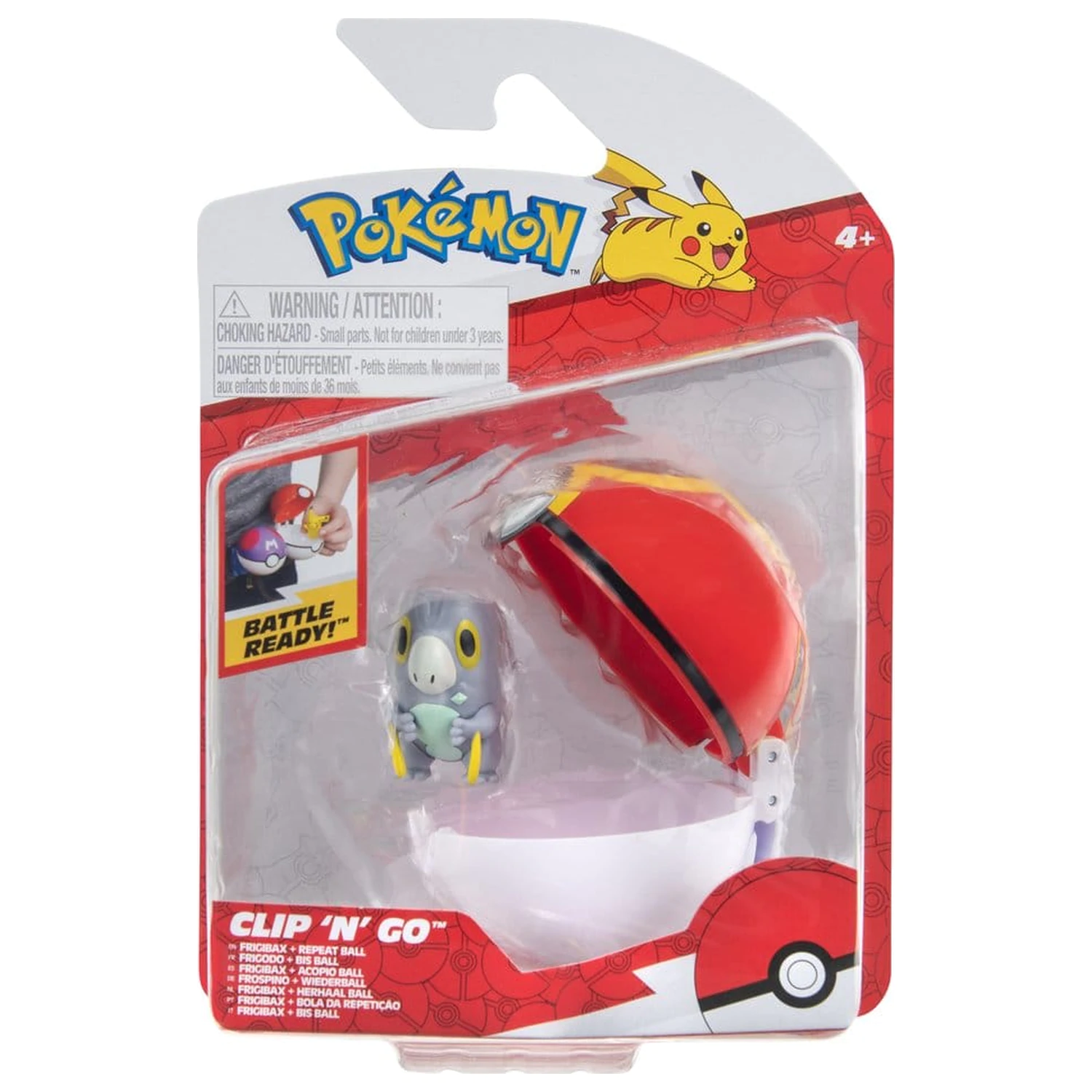 Pokémon Clip 'n' Go Actionfigur Welle 21 Frigibax & Repeat Ball Produktfoto