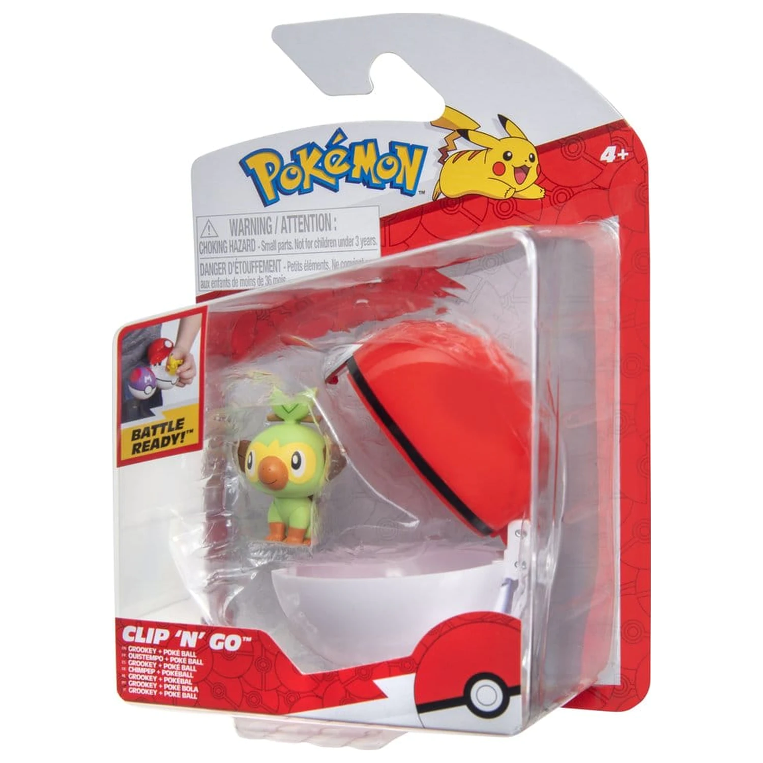 Pokémon Clip 'n' Go Actionfigur Wave 21 Grookey & Poké Ball Produktfoto