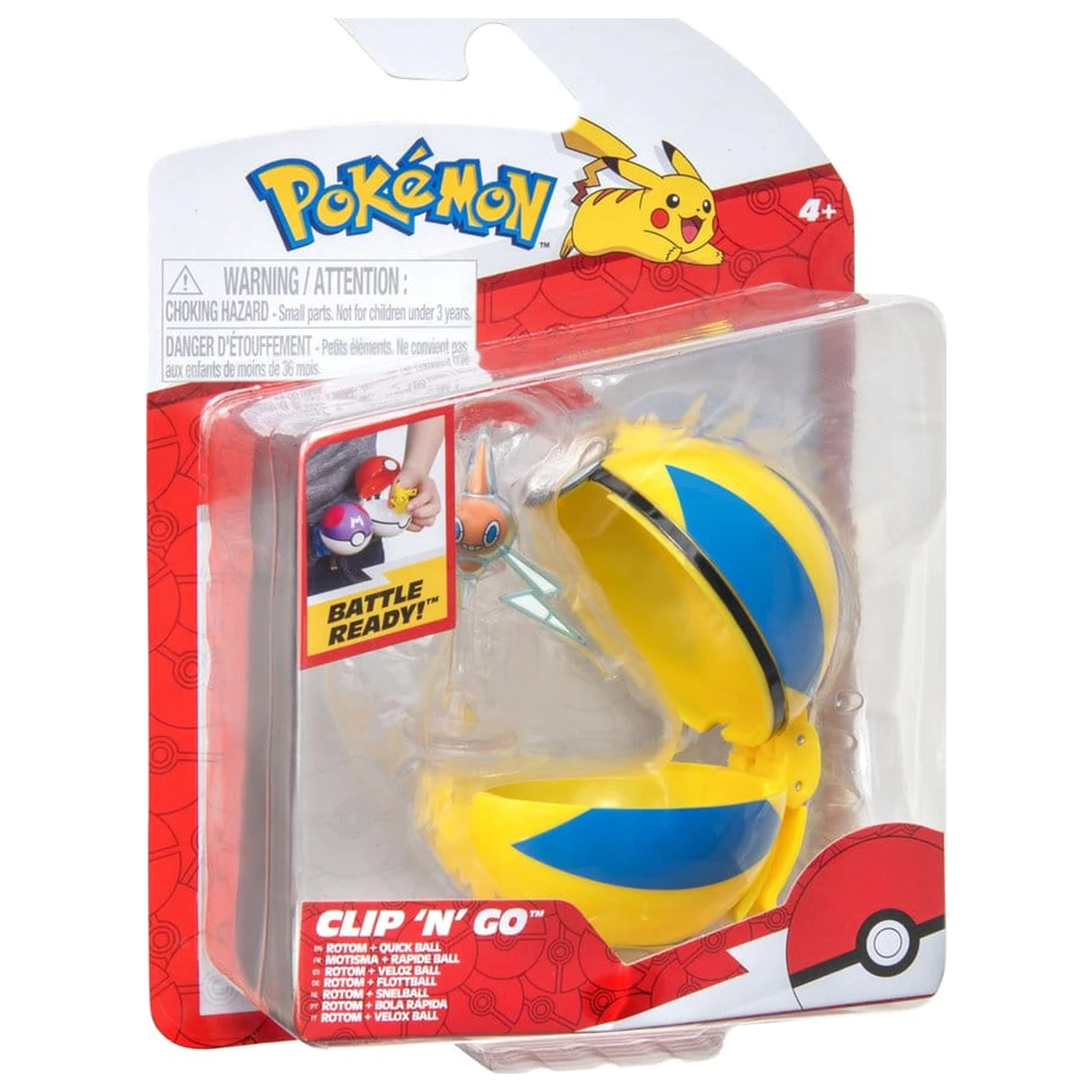 Pokémon Clip 'n' Go Actionfigur Welle 21 Rotom & Quick Ball Produktfoto