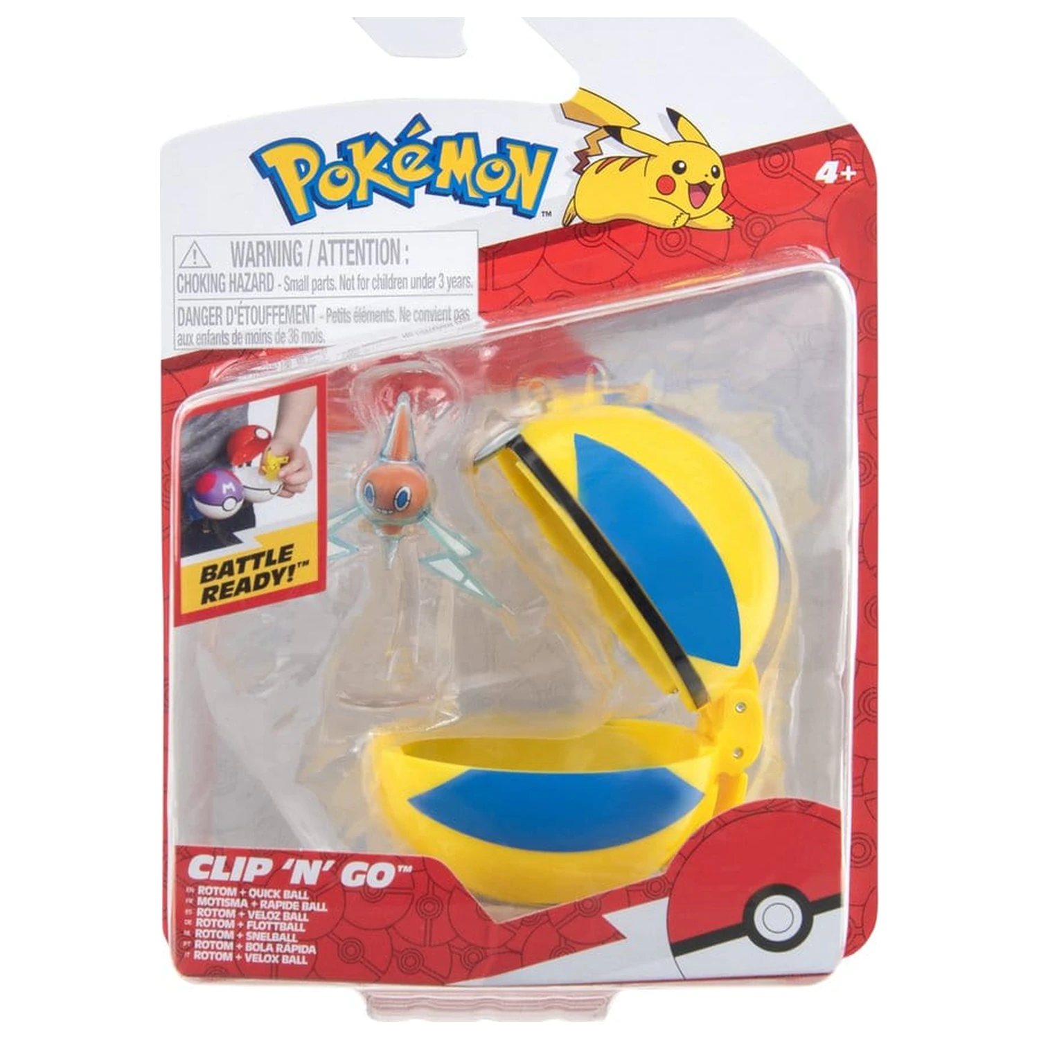 Pokémon Clip 'n' Go Actionfigur Welle 21 Rotom & Quick Ball Produktfoto