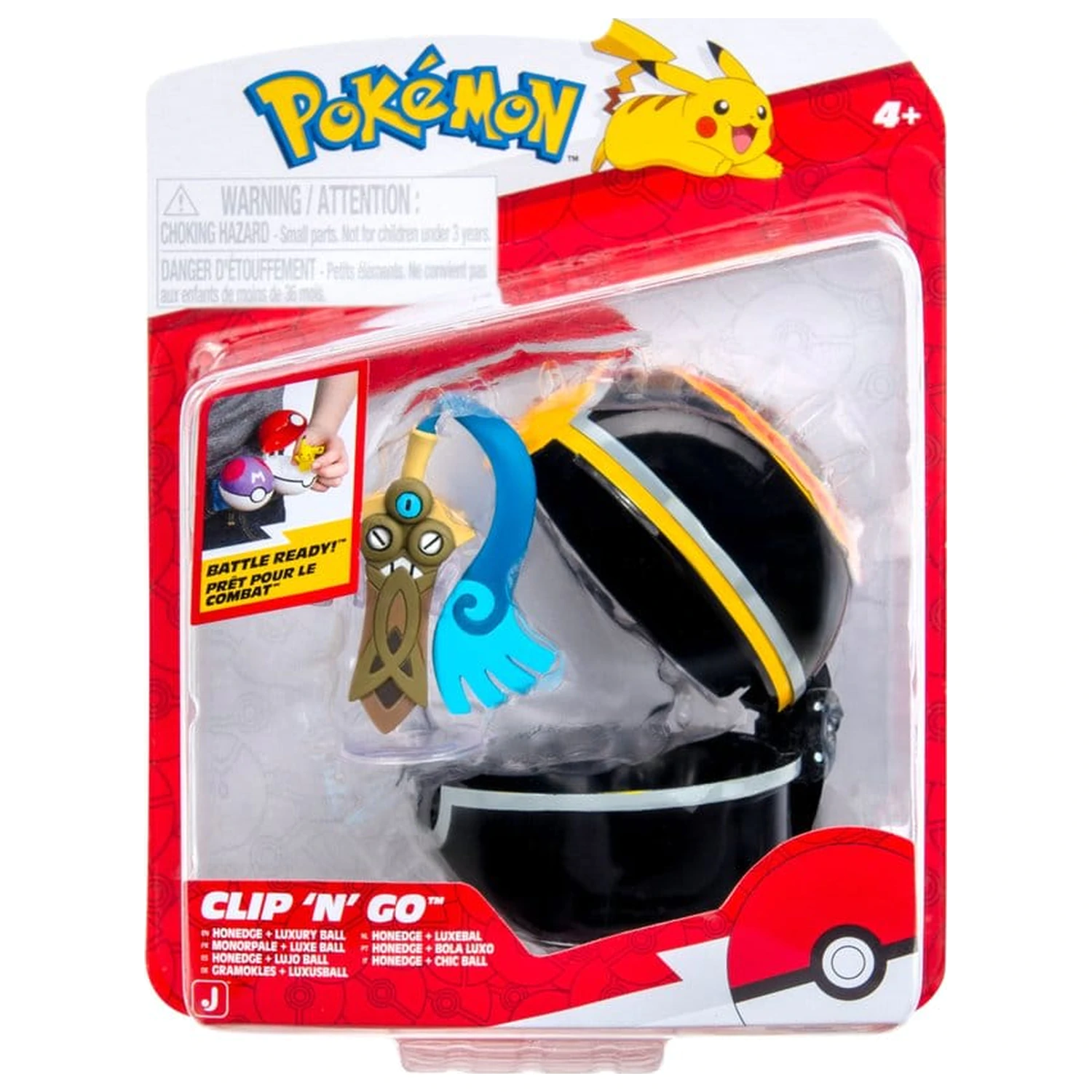 Pokémon Clip 'n' Go Actionfigur Wave 22 Honedge & Luxury Ball Produktfoto