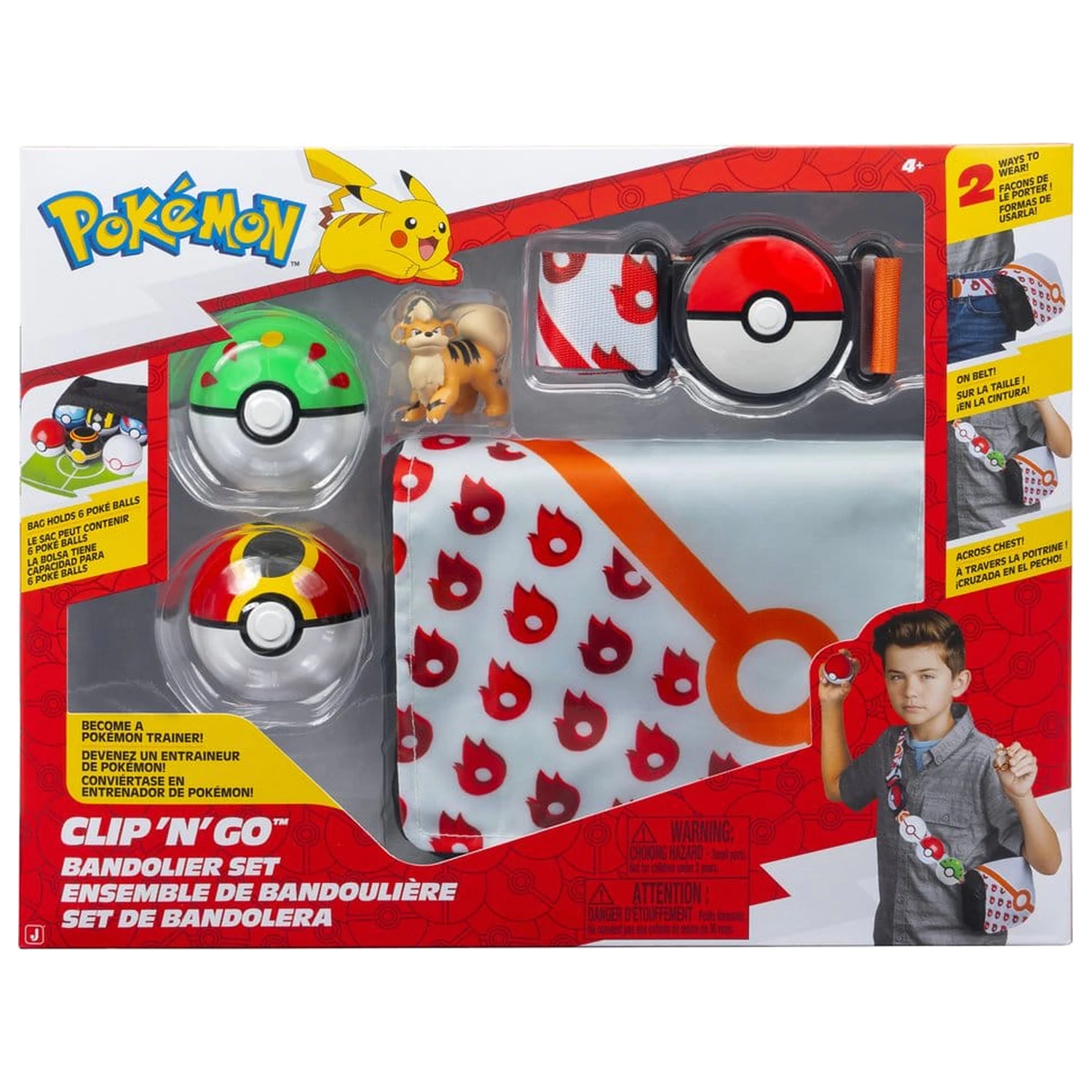 Pokémon Clip 'n' Go Patronengurt Set Growlithe Produktfoto