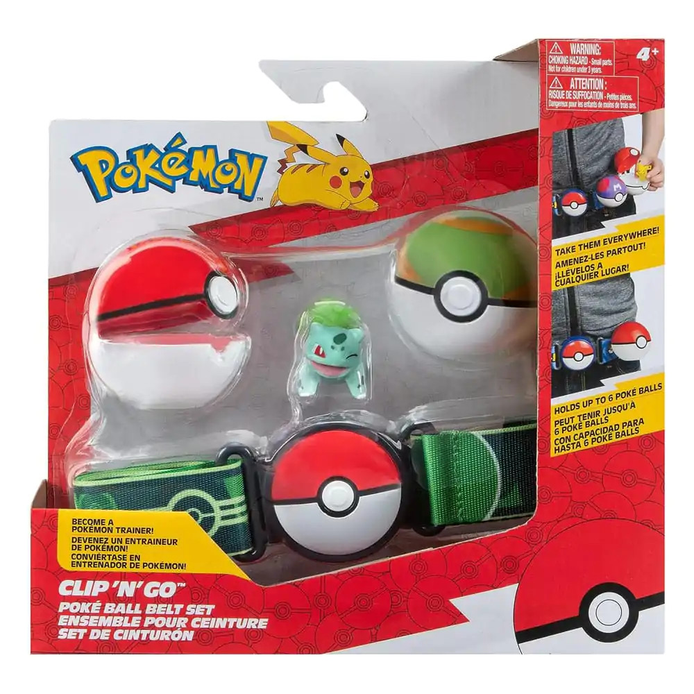 Pokémon Clip'n'Go Poké Gürtel Set Pokéball, Nestball &amp; Bisasam Produktfoto