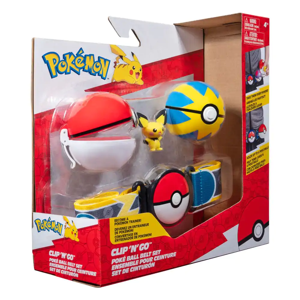Pokémon Clip'n'Go Poké Gürtel Set Pokéball, Flottball &amp; Pichu Produktfoto