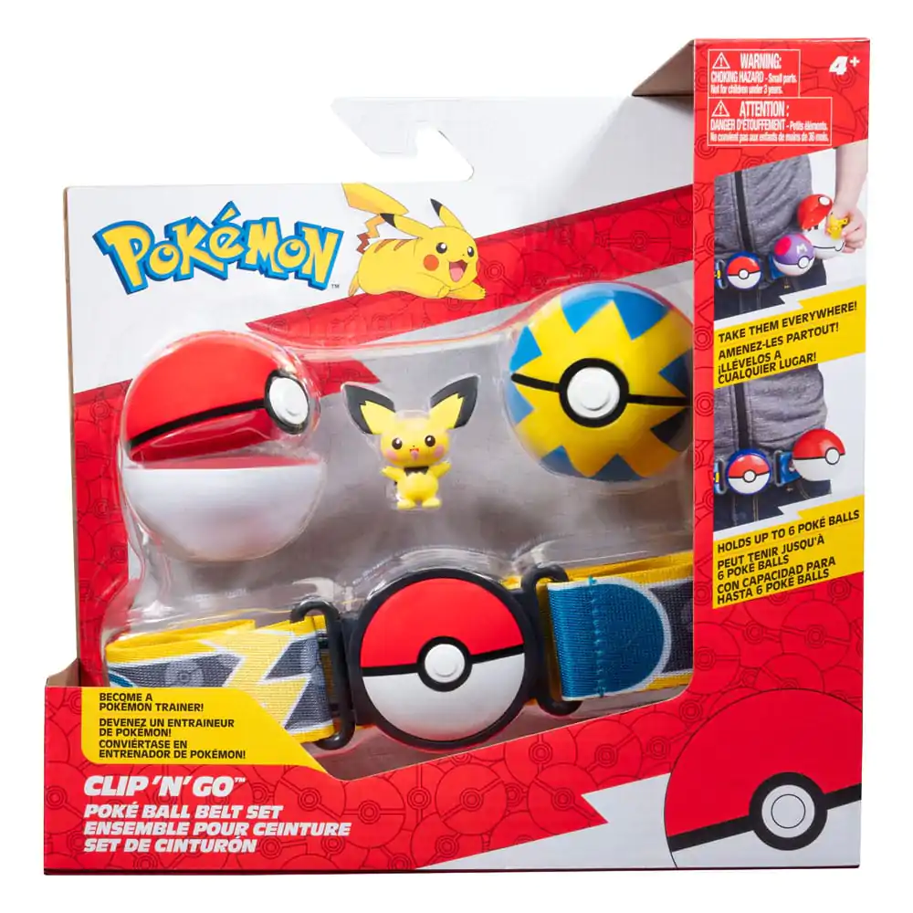 Pokémon Clip'n'Go Poké Gürtel Set Pokéball, Flottball &amp; Pichu Produktfoto