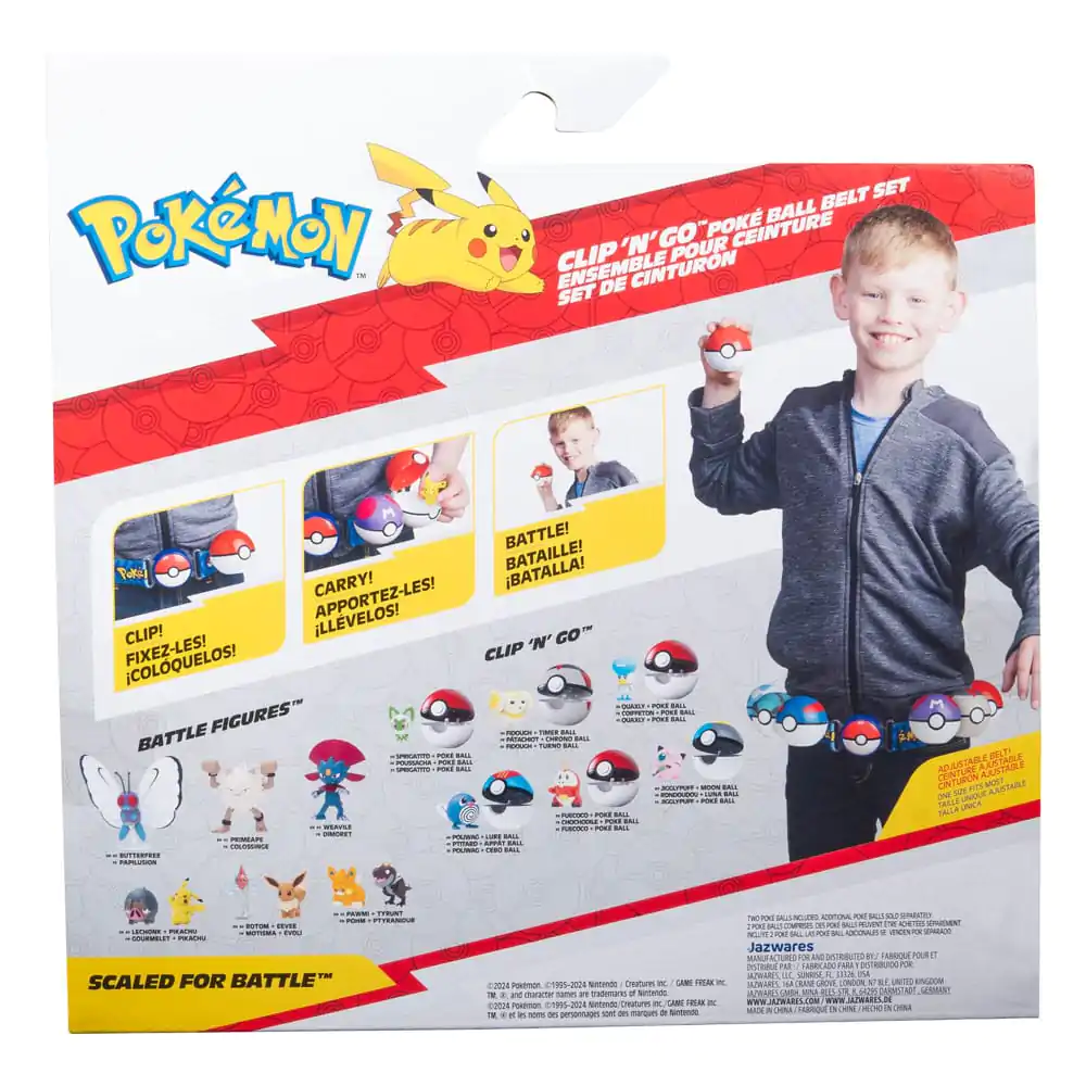 Pokémon Clip'n'Go Poké Gürtel Set Pokéball, Flottball &amp; Pichu Produktfoto