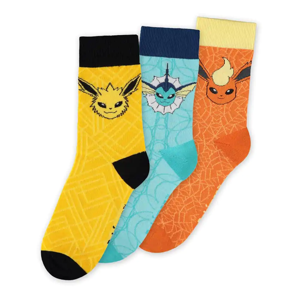 Pokémon Socken 3er-Pack Eevee Evolution 35-38 Produktfoto