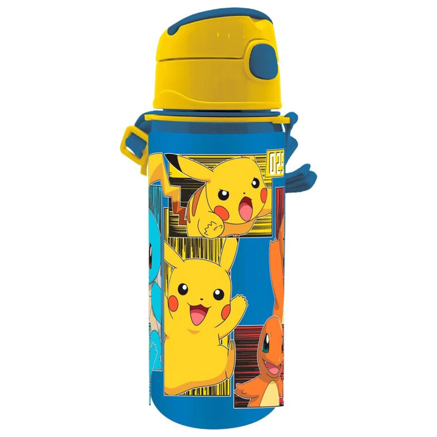Pokémon Electric Aluminium-Strohhalmflasche mit Aufhänger 600 ml Produktfoto