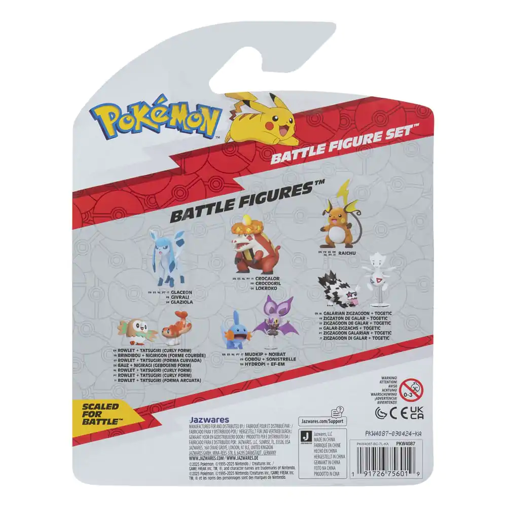 Pokémon First Partner Battle Figuren Set 3er-Pack Litleo, Pikachu & Floragato Produktfoto