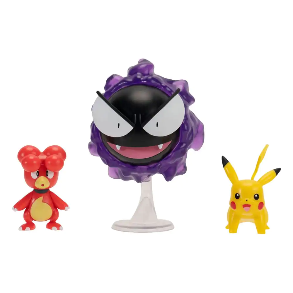 Pokémon First Partner Battle Figure Set Figuren 3er-Pack Magby, Pikachu & Gastly Produktfoto