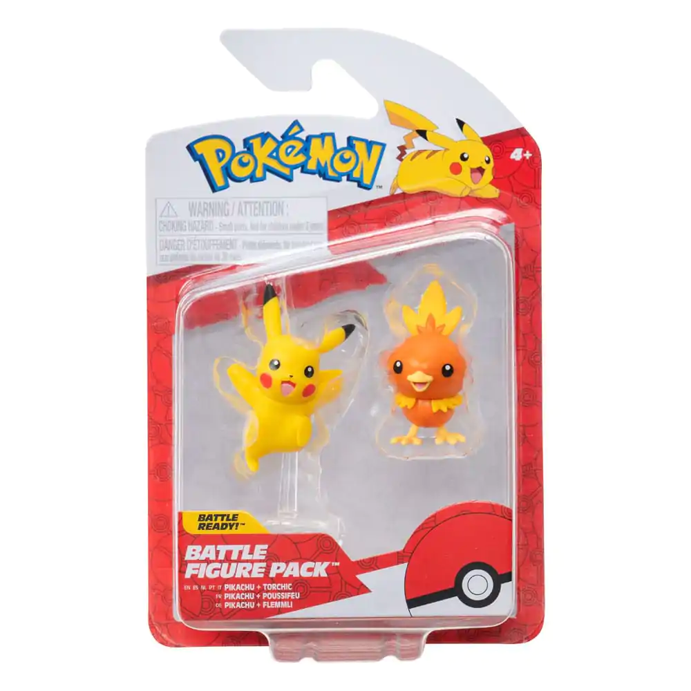 Pokémon First Partner Battle Figure Set Figuren 2er-Pack Flemmli &amp; Pikachu #10 Produktfoto
